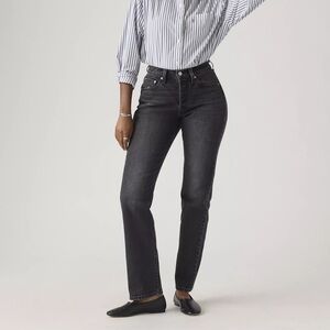 Levi’s 511 high waisted straight jeans in washed black denim curvy 90s pants